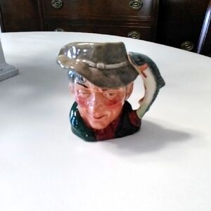 Vintage Royal Doulton "The Poacher" Toby Character Jug with Fish Handle